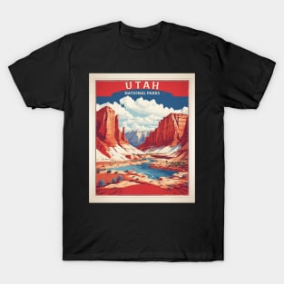 Utah National Parks United States of America Tourism Vintage Poster T-Shirt